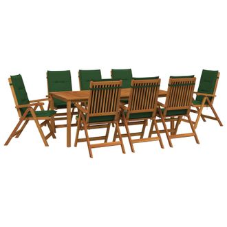 vidaXL Conjunto De Comedor De Jard&iacute;n De 9 Piezas Natural Vidaxl