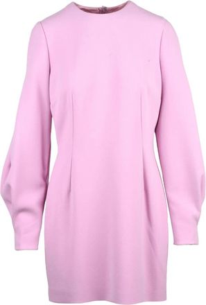 Dolce & Gabbana Korte jurk met ronde hals - Dames - Korte kleedjes - Roze - XL - Polyester - Kleedjes
