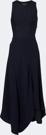 Veronica Beard Thalissa draped ribbed-knit midi dress