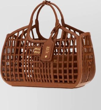 Miu Miu na leather tote bag