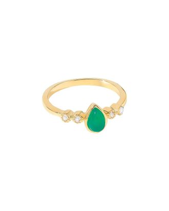 Tiramisu 14K Over Silver 0.50 Ct. Tw. Gemstone Solitaire Ring