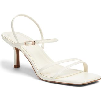 Open Edit Rania Square Toe Sandal in White Ice at Nordstrom, Size 5.5