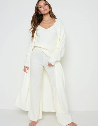 Pretty Lavish Womens Arden Maxi Cardigan - Cream - Size: 10/8