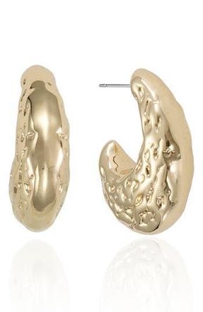 Ettika Textured Small Hoop Earrings in Gold at Nordstrom Rack