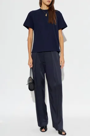 Jil Sander Cotton Oversized T-shirt, Womens, Navy Blue