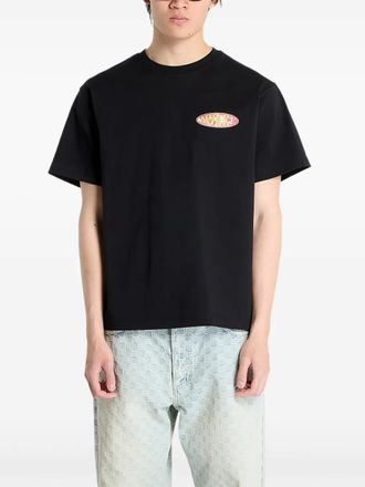 Awake NY oval-logo T-shirt - men - Cotton - M - Black