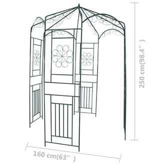 Berkfield Home Beautiful Garden Arch 250 cm Dark Green