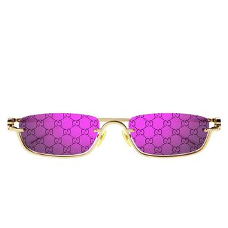 Gucci Sunglasses Gg1278 S 005 Gold/Purple Mirrored Unisex