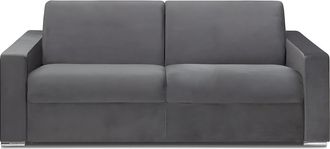 Vente-Unique Vente-unique - Divano Letto 4 Posti Ribalta Doga Larga Letto160cm Materasso18cm Velluto Memory - Antracite - Calito
