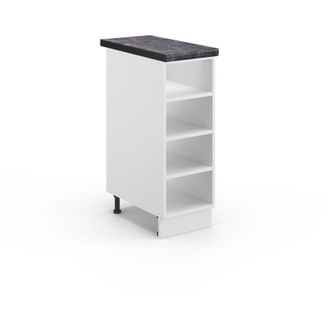 Vicco Estante De Cocina Fame-line, Blanco, 30 Cm, Et Antracita Vicco