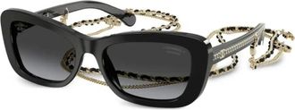 Chanel Sunglasses, female, Black, Size: 54 MM Sunglasses