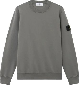 Stone Island Sweatshirts, male, Gray, L, Casual Cotton Sweatshirt for Men