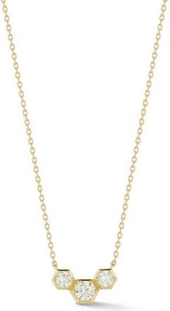 Glaze Jewelry Hexagon Cubic Zirconia Pendant Necklace in Gold at Nordstrom Rack