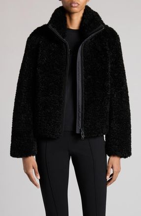 Moncler Bridoire Faux Shearling Bomber Jacket in Black at Nordstrom, Size 1