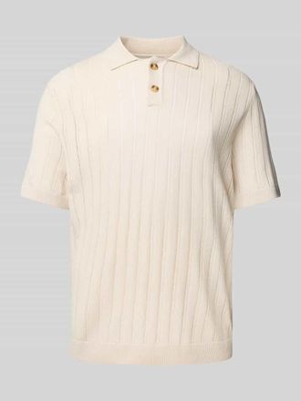 Only & Sons Regular Fit Poloshirt mit Strukturmuster Modell KENT LIFE in Beige, Gr&ouml;&szlig;e XXL