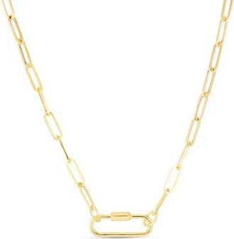 Queen Jewels Carabiner & Paper Clip Chain Necklace in Gold at Nordstrom Rack, Size 18