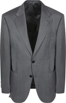 Lardini Twill Wool Jacket - Heren - Business blazers - Grijs - 2XL - Wol - Kostuums