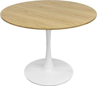 Oviala Mesa de comedor redonda para 4 personas d100 cm madera