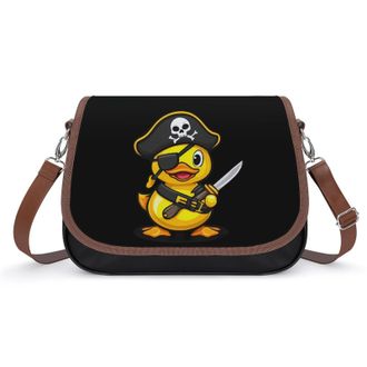 Generic Pirates Rubber Duck Crossbody Bags for Women Fashion Leather Shoulder Handbags With Adjustable Strap