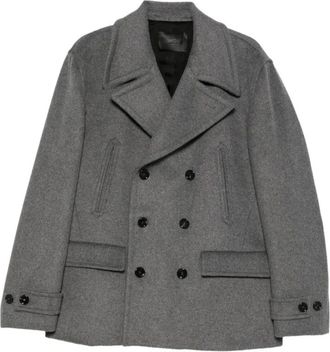 Dondup Peacoat Doppio Petto - - Coats - Uomo - Grigio - M