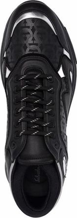 Ferragamo Mens Black Sneakers, US Size 7.5