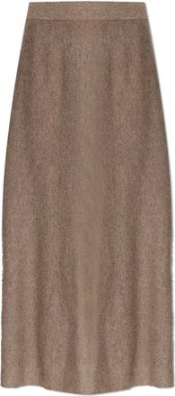 Lisa Yang Torie Skirt - Dames - Midirokken - Bruin - XS - Kasjmier - Rokken