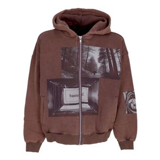 Acupuncture Punker Zip Hoodie - - Sweatshirts & Hoodies - Uomo - Marrone - M