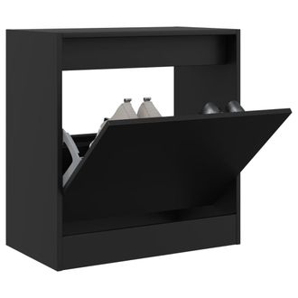 vidaXL Zapatero De Madera De Ingenier&iacute;a Negro 60x34x63,5 Cm Vidaxl