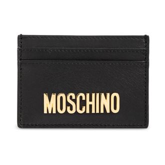 Moschino Wallets & Cardholders, male, Black, Size: ONE SIZE Card case with logo