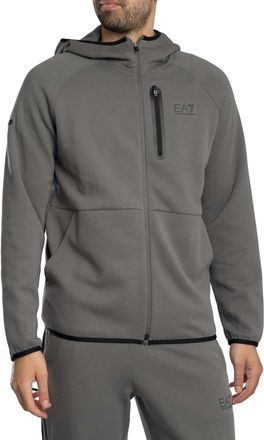 Emporio Armani Dynamische Atleet Hoodie Met Rits, Grijs
