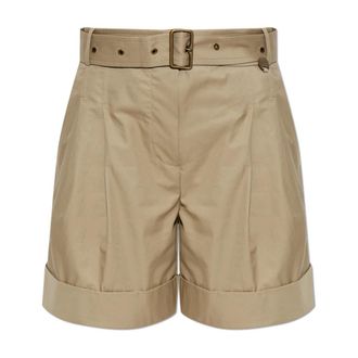 Burberry Tilly Shorts - Dames - Korte Broeken - Beige - XS - Katoen - Korte Broeken