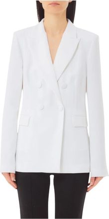 Liu Jo Dubbelrijige Jas - Dames - Blazers - Wit - XL - Leer - Jassen