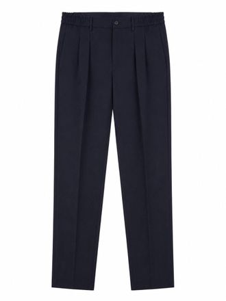 Tagliatore Tailored Blue Trousers with Structured Waistband