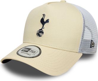 New Era Tottenham Hotspur, Spurs, Official Merchandise, Seasonal Cream E-Frame Trucker Baseball Cap, Adjustable