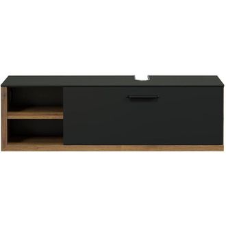 Trendteam smart living - Mobile sottolavabo - Bagno - Synnax - Dimensioni (L x A x P) 120 x 36 x 45 cm - Colore antracite con rovere Coast Evoke