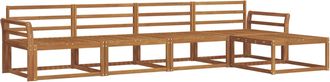 vidaXL Conjunto De Sof&aacute;s De Exterior 5 Uds. Natural Vidaxl
