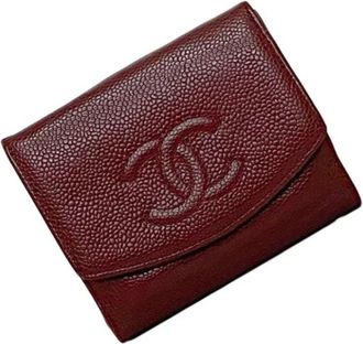 Chanel Pre-owned Leren Portemonnee - Dames - Vintage Accessoires - Rood - ONE Size - Leer - Vintage