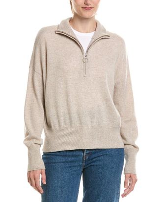 Brodie Bryanna Trim Half Zip Cashmere Sweater