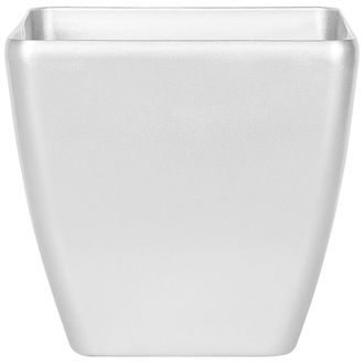 Beliani Maceta Plateada 42 X 42 Cm Arcilla Fibra Interior Exterior Astras