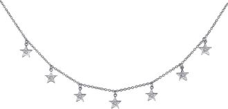 Lafonn 7 Symbols of Joy Charm Necklace in Silver/clear at Nordstrom Rack