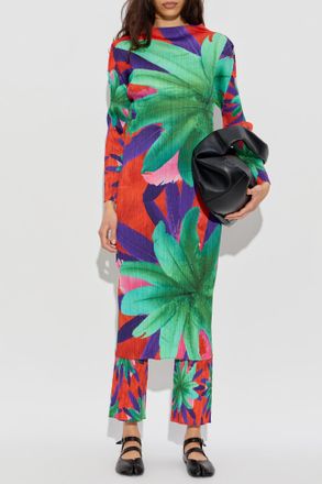 Pleats Please Issey Miyake Pleated Dress, Womens, Multicolour