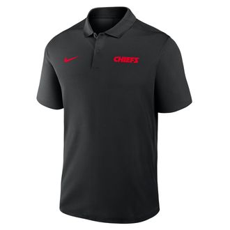 Nike Kansas City Chiefs Wordmark Victory Nike Mens Dri-FIT NFL Polo in Black | 035800A7G-P3P