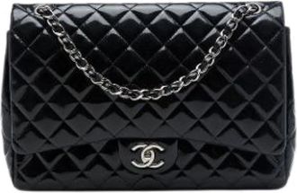 Chanel Pre-owned Double Flap Shoulder Bag - Dames - Vintage Schoudertas - Zwart - ONE Size - Leer - Vintage
