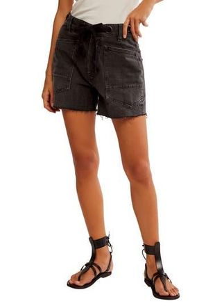 Free People Moxie High Waist Denim Shorts in Night Hawk at Nordstrom Rack, Size 24
