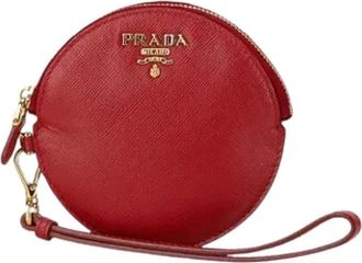 Prada Pre-owned Wallets, female, Red, Size: ONE SIZE Pre-owned Leather wallets