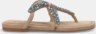 Alma En Pena Star Flat Sandal in Beige at Nordstrom, Size 41