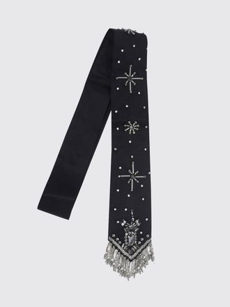 Pinko Viscose Jewelled Tie with Rhinestone and Bead Embellishments