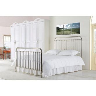 Rose Curved Tubular Chrome Nickel Metal Bed Frame - Single 3ft