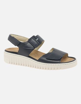 Waldl&auml;ufer Womens Wand Womens Wedge Heel Sandals - Black - Size: 7.5