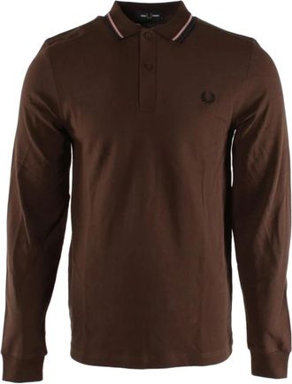 Fred Perry Twin Tipped Polo - Heren - Polos - Bruin - S - Katoen - Tops